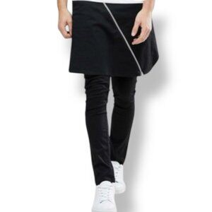 ASOS Super Skinny Black Apron Pants Zipper Cotton industrial Utility futuristric